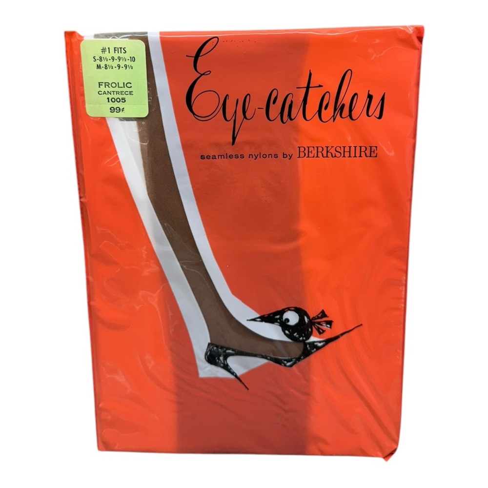 Vintage Berkshire Eye-Catchers Cantrece Nylon Sockings #1 fits 8 1/2-10 Frolic